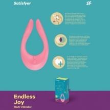Satisfyer Endless Joy - Pink USB Rechargeable Couples Stimulator